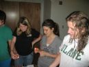 Lighting Menorahs in Wall Residential College