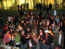 A Menorah's eye view of the crowd at the Giant Menorah Lighting on the first night of Chanukah