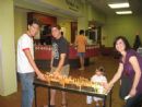 Lighting Menorahs in Monroe Hall