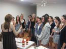 That Friday, we met at the AEPhi sorority house for Shabbat candle lighting, followed by the Challah that they baked and some delicious matza ball soup