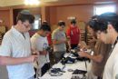 Each Sunday morning, students gather for a beginner's Minyan at Chabad, beginning at 11AM, followed by a bagels and lox brunch