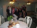 The women of Theta gather for Shabbat candlelighting, Kiddush, Challah and Matza ball Soup.