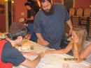 Rabbi Yochanan helps Andrew Avitan with a game of tabletop Sudoku Rabbi Yochanan helps Andrew Avitan with a game of tabletop Sudoku