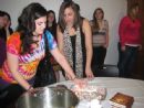 Natanya Meyer and Samantha Fink lighting Shabbat candles at the SDT house Natanya Meyer and Samantha Fink lighting Shabbat candles at the SDT house