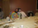 Yoni Kaplan and Rabbi Yochanan at the Purim feast. Yoni Kaplan and Rabbi Yochanan at the Purim feast.