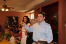 Everett Perry, Alex Naparstek, and the rest of the graduates stand and toast each other on the wine from all of the L'Chaims Everett Perry, Alex Naparstek, and the rest of the graduates stand and toast each other on the wine from all of the L'Chaims