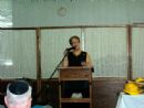 Roselle Ungar, Executive Director of the Jeish Federation, addresses the crowd
